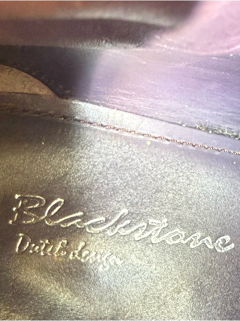Blackstone Black Leather Tall Riding Boots Goodyear Welted Size 38 / US 7.5 - 8 - Picture 11 of 16